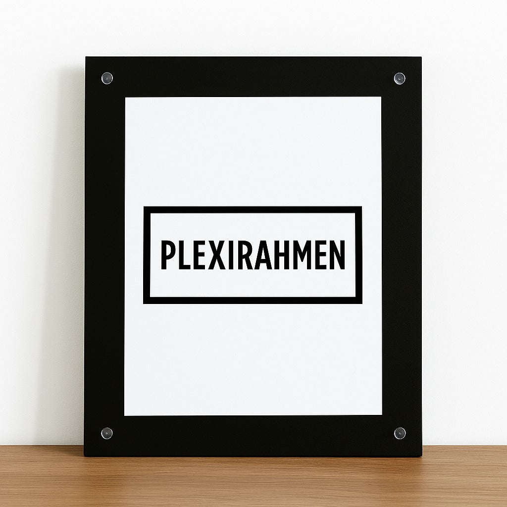 Plexirahmen schwarz