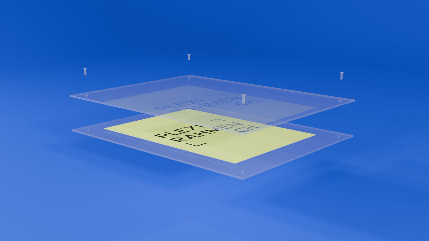 Plexirahmen antireflex transparent
