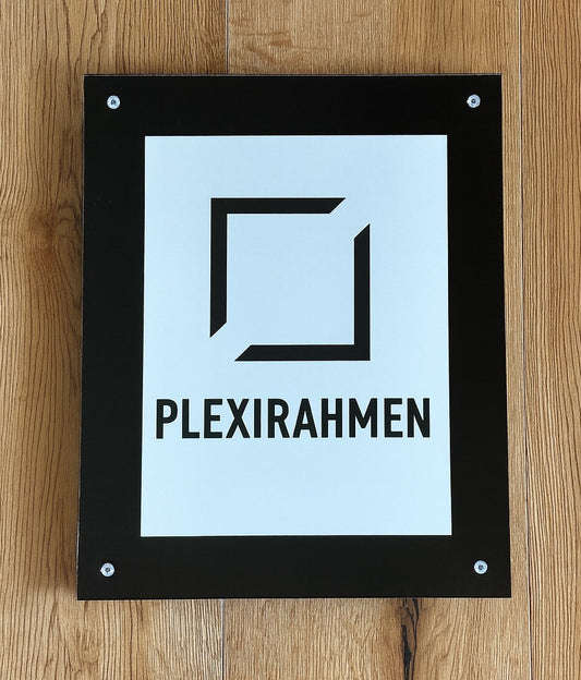 Plexirahmen schwarz